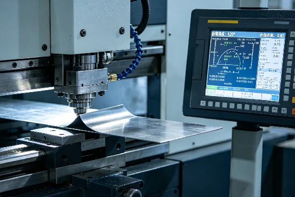 metal bending process in action